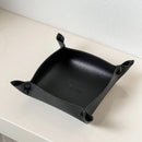 Leather storage tray for dice, jewellery and keys
