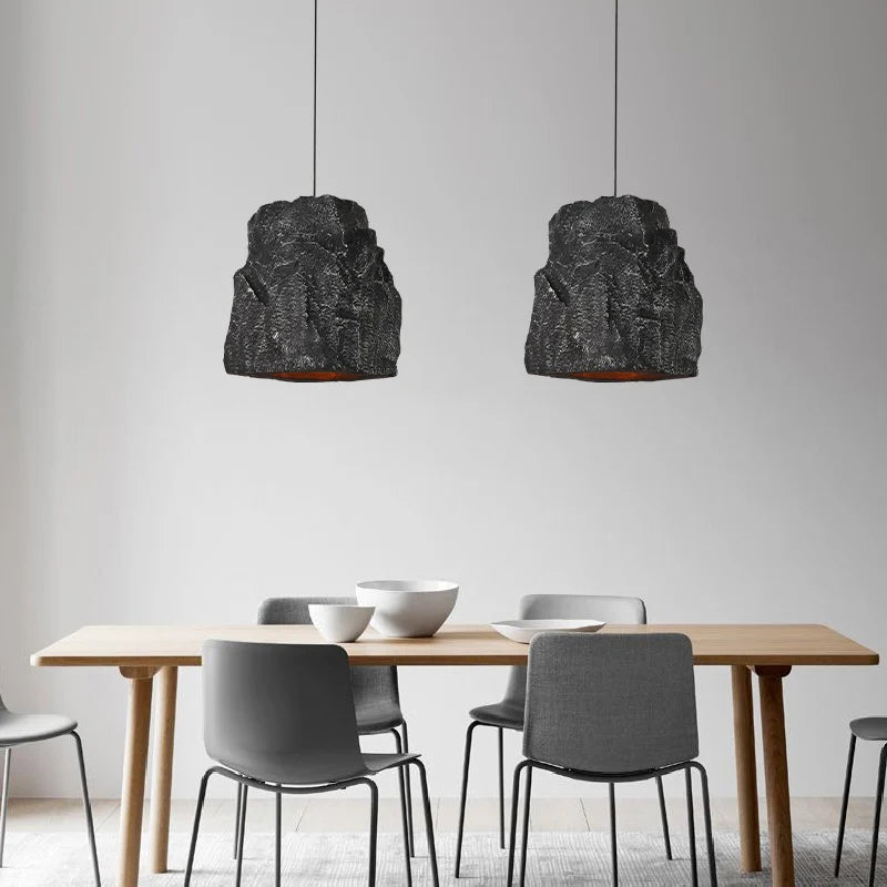 Handmade nordic chandelier with imitation stone wabi sabi style
