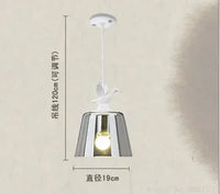 Post-modern glass pendant light with resin art lighting