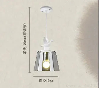 Post-modern glass pendant light with resin art lighting