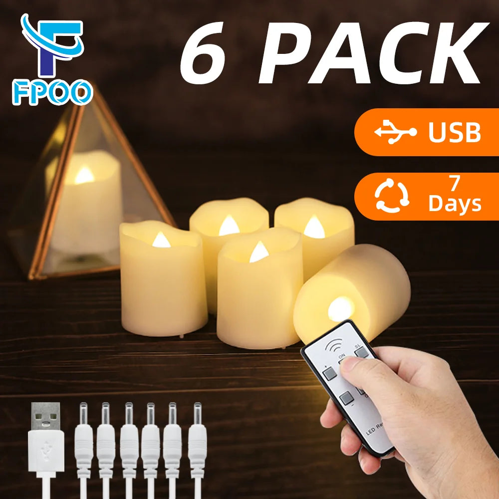 flameless led candles with rechargeable timer and remote control