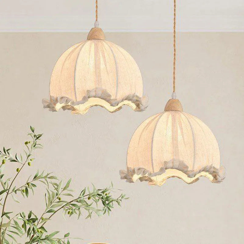 Nordic cotton and linen fabric chandelier