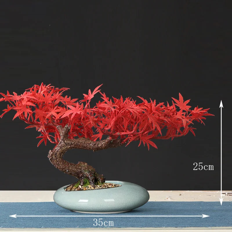 Artificial bonsai tree for indoor decoration and landscaping - vue 8 sur 36