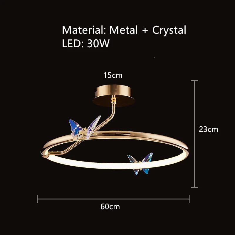 lustre led papillon avec cordon réglable pour décoration intérieure - vue 13 sur 20