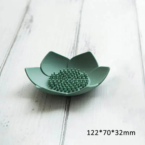 portable silicone non-slip lotus soap box - vue 7 sur 9