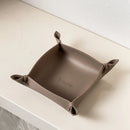 Leather storage tray for dice, jewellery and keys