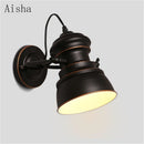 Retro industrial style wall light for creative interiors