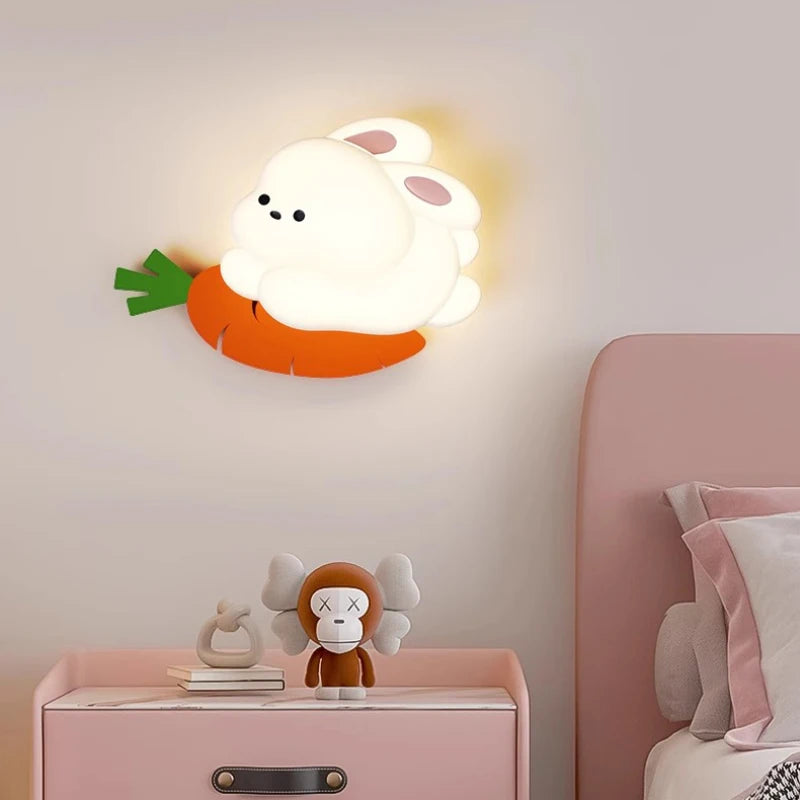 Cute rabbit wall light for a warm and modern children's room