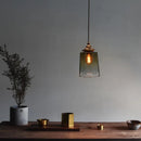 Luxury glass and copper pendant light antique decorative fixture