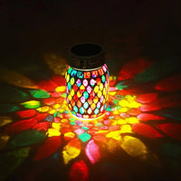 Mosaic solar lanterns for garden and terrace
