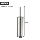 Durable stainless steel wall-mounted toilet brush holder