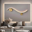 Modern copper wall light gold line decor for living room and hallway