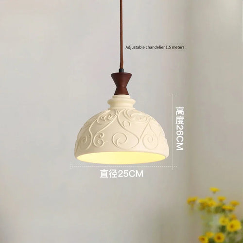 Decorative antique-style engraved resin retro chandelier