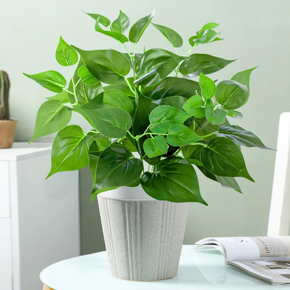 Artificial tropical plant in plastic for indoor and outdoor decoration