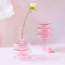 Conical glass candle holder for wedding tables and Nordic decoration
