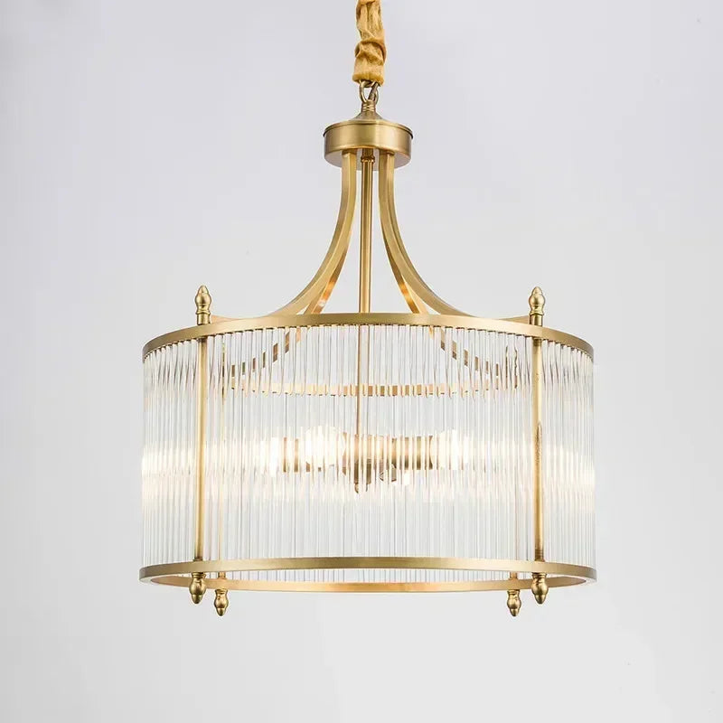 Modern glass and golden copper ceiling light for elegant interiors - vue 3 sur 12