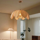 Japanese rattan petal pendant light