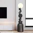 Round glass designer floor lamp for modern decor