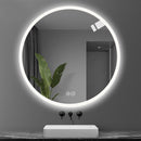 Round illuminated mirror with touch switch and anti-fog function