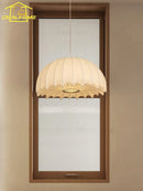 Modern nordic wabi sabi silk pendant light for interiors