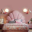 Children's wall light with princess, horse and rabbit motifs