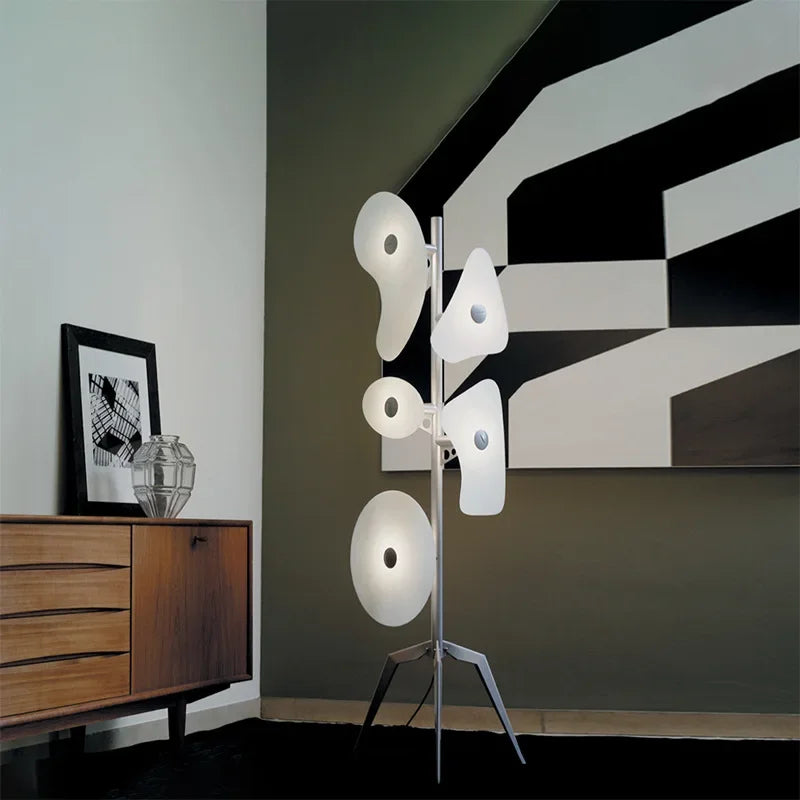 Modern designer acrylic floor lamp for interiors - vue 5 sur 8