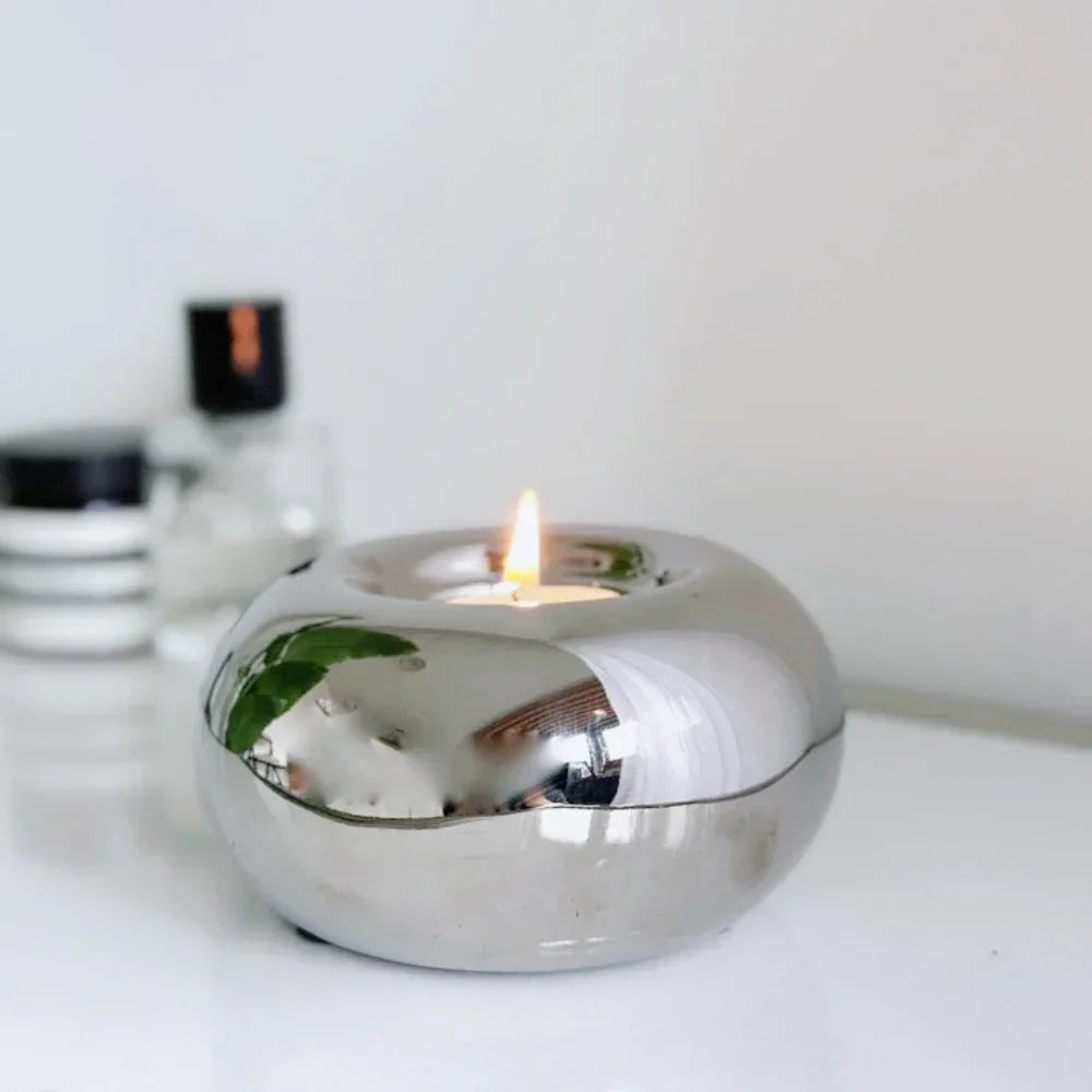 Ceramic circular candle holder for modern decor and gifts