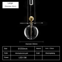Postmodern glass chandelier for interior decoration
