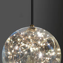 Modern adjustable clear glass LED pendant light