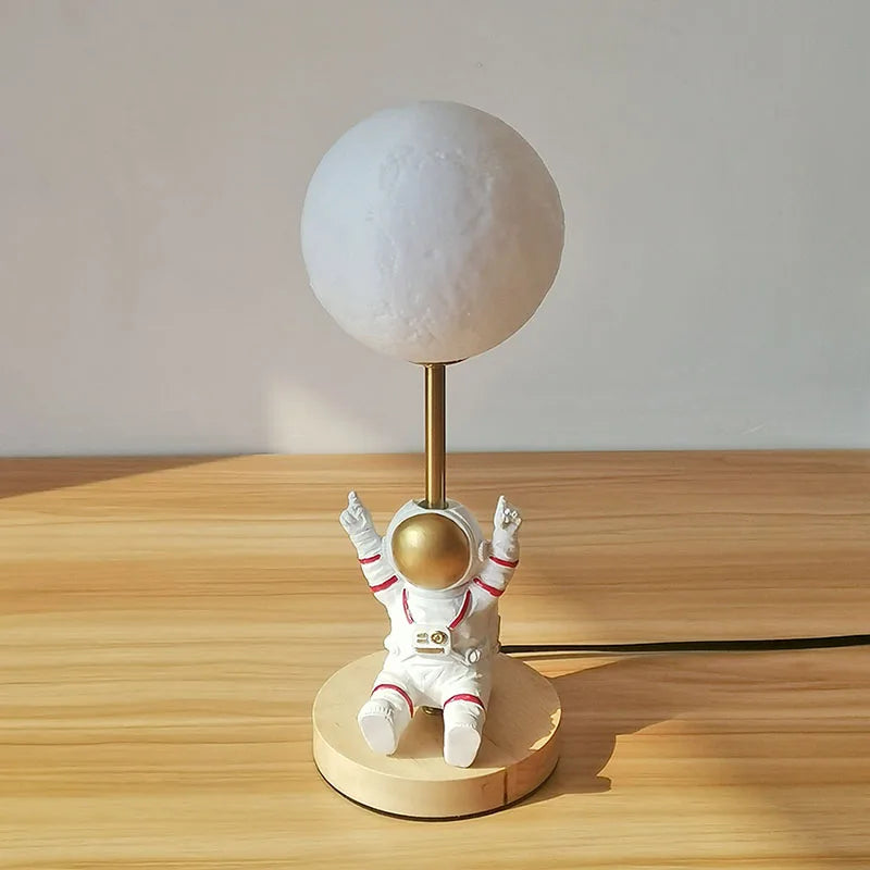 Creative 3D moon table lamp for bedroom and study - vue 5 sur 12