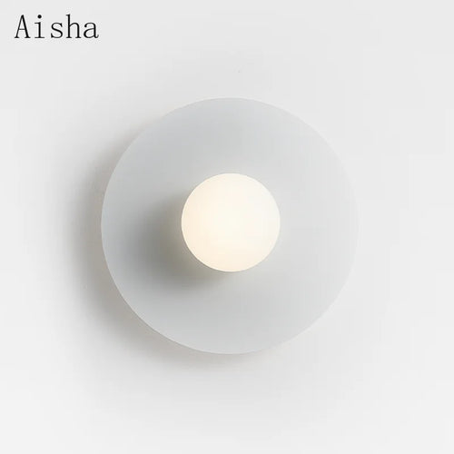 Modern nordic round decorative wall light - vue 3 sur 9