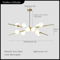 Modern Nordic magic bean branch chandelier