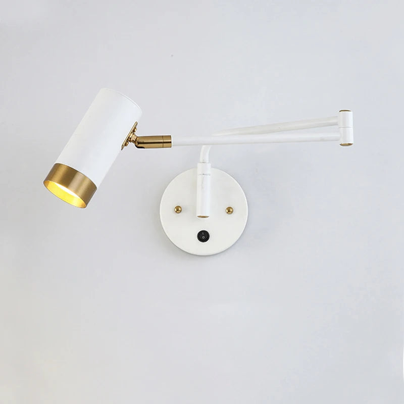 Modern adjustable iron wall light art deco design