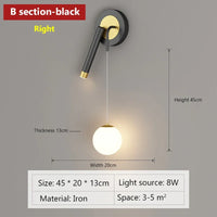Modern decorative double head LED wall lights for the home
