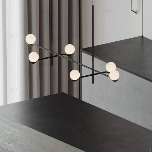 Modern glass pendant light decorative indoor fixture - vue 4 sur 10