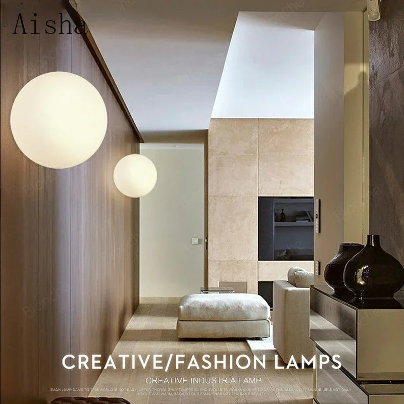 Modern glass wall light for decorative indoor lighting