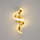 Polino modern metallic wavy LED wall light