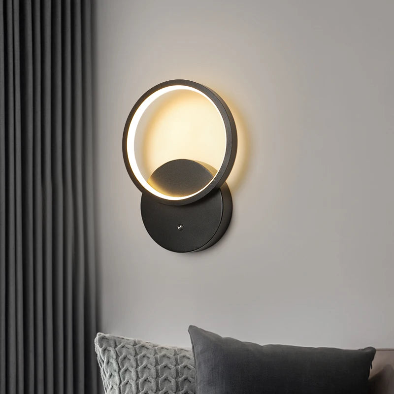 Modern minimalist decorative moon shadow wall light