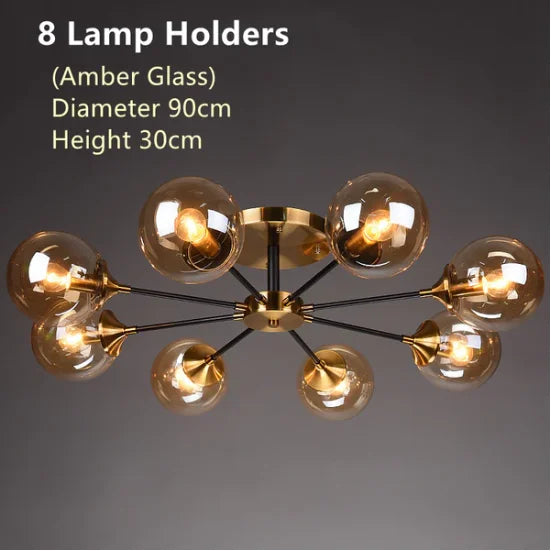 Modern glass ball chandelier for elegant lighting