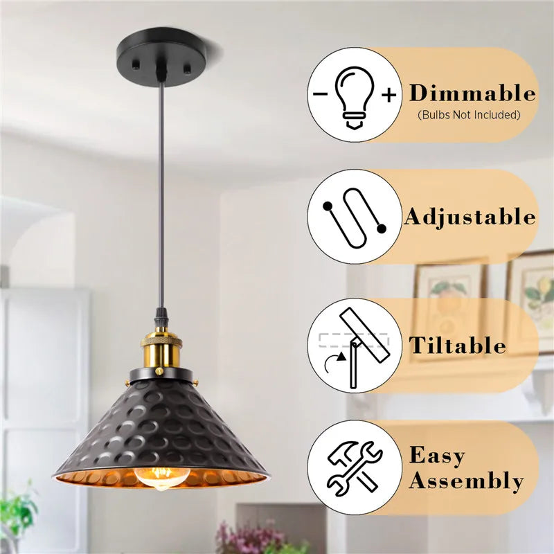 Decorative vintage industrial iron pendant light