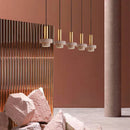 Nordic marble pendant light with modern LED lighting