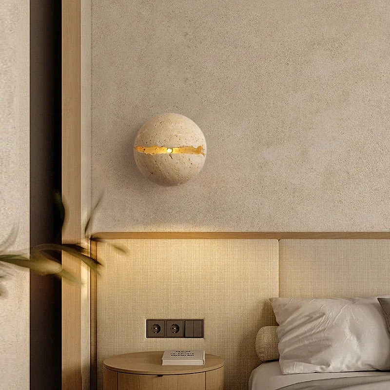 Retro natural stone dinosaur egg wall light mood lamp