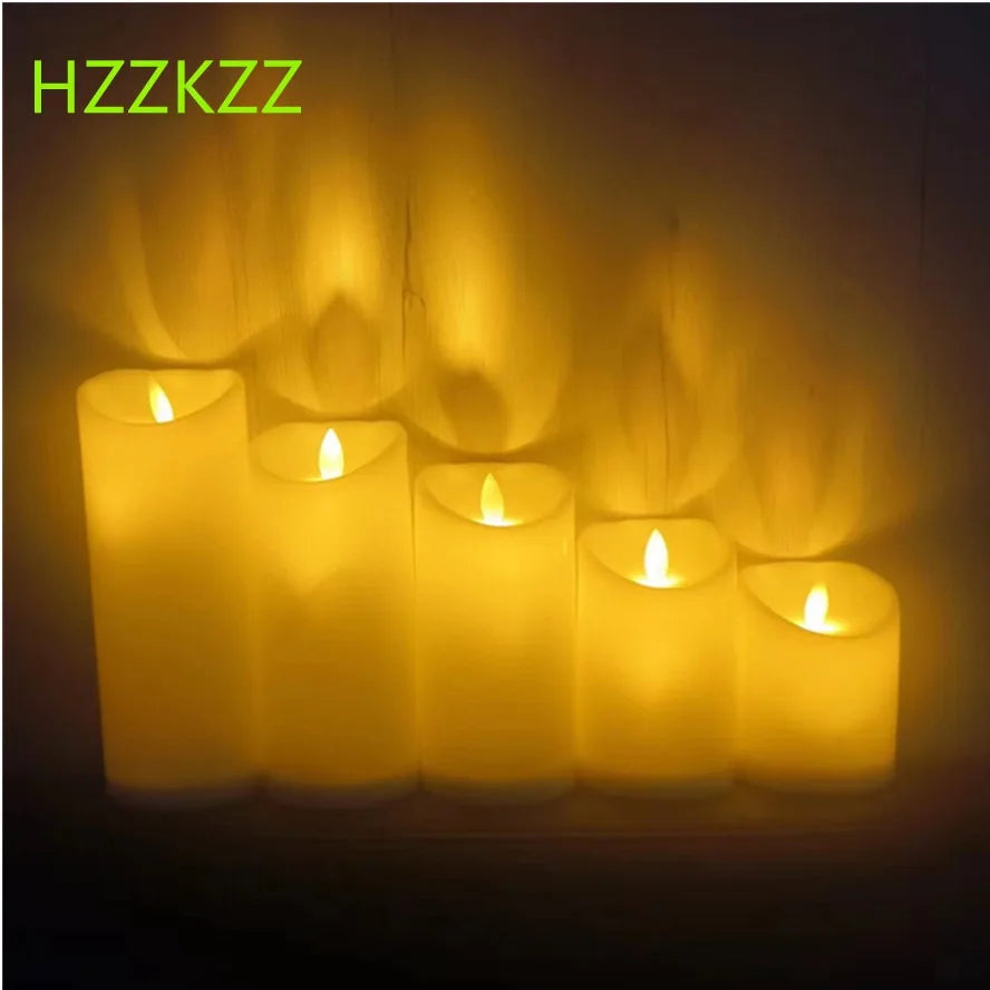 electric table lamp with flameless candles for festive decorations