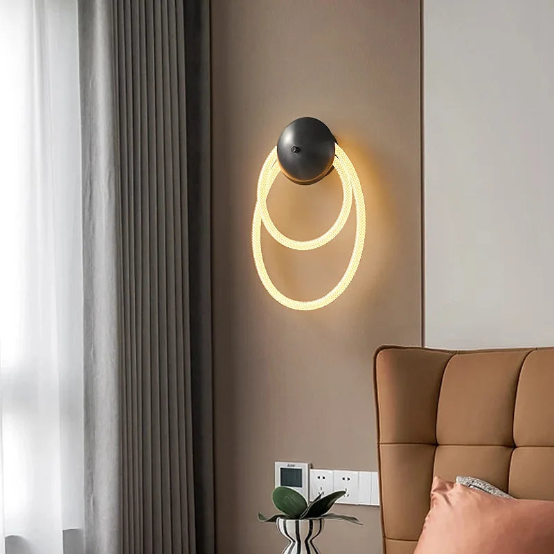 Creative distinctive silicone LED ring wall light 3000K