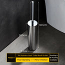 Wall-mounted stainless steel toilet brush holder for bathroom