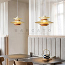 Danish design retro walnut LED pendant light