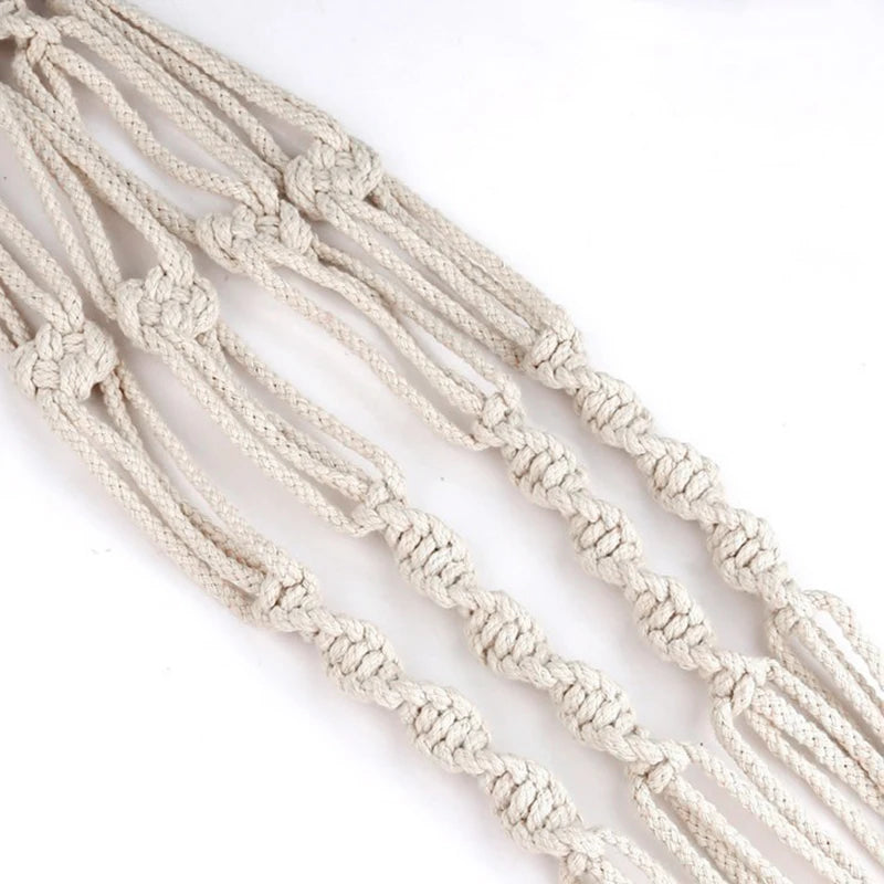 macrame plant hanger for interior and garden decoration - vue 5 sur 8