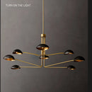 Modern neoclassical copper coloured chandelier