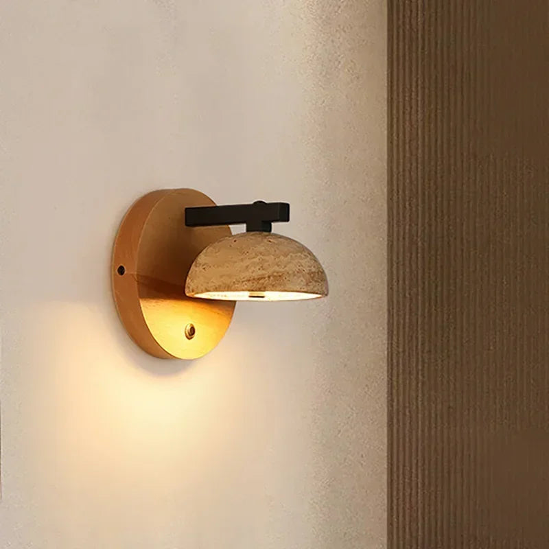 Natural stone retro vintage decorative wall light