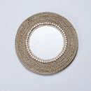 decorative raffia mirrors for elegant wall decoration